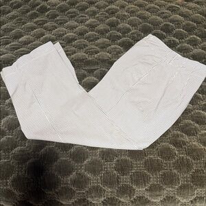 Nicole Miller Blue and cream Striped Wide Leg Pants. Size 8.